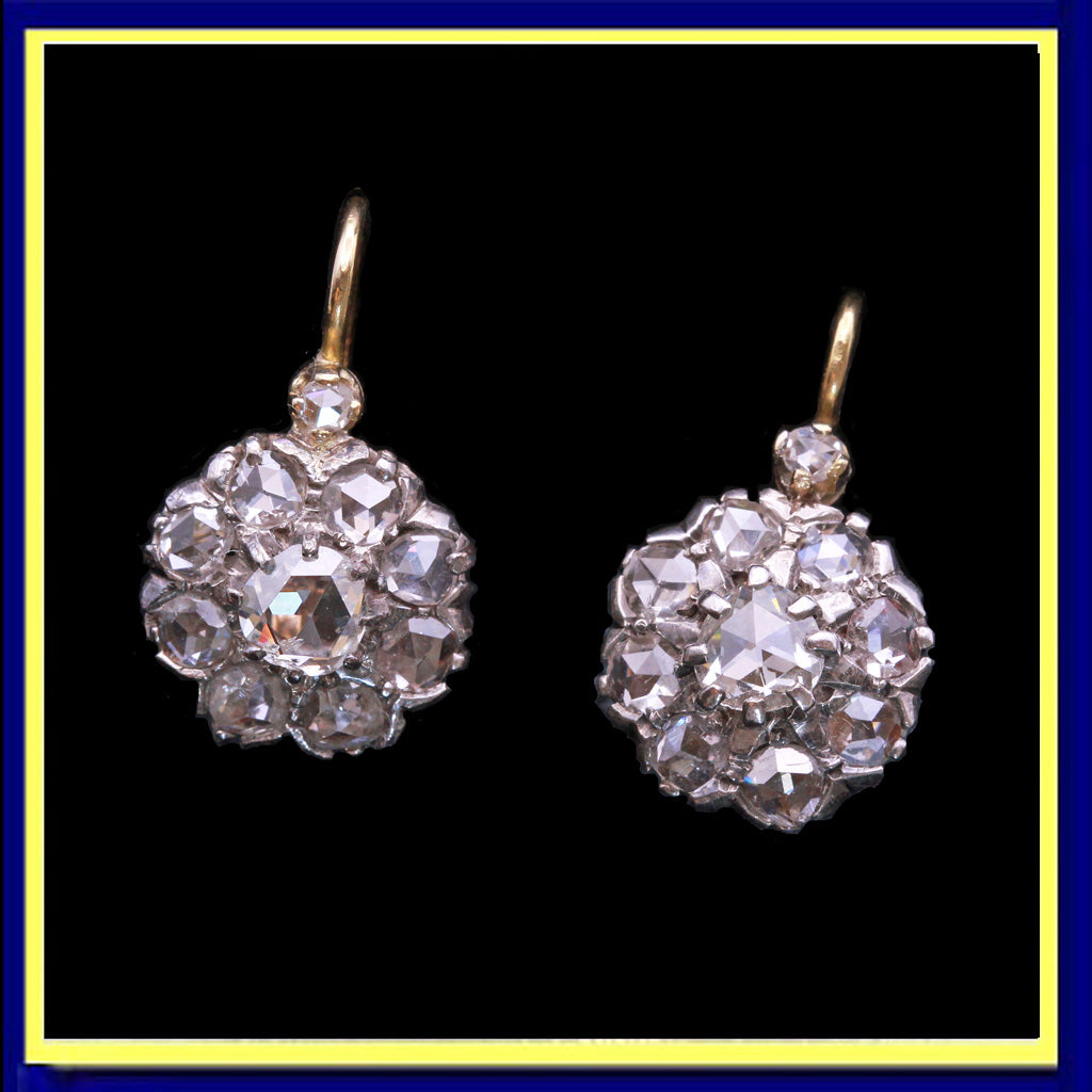 1Stdibs Diamond Silver 84.01 Ct. T.W Dangle 18K Gold Victorian