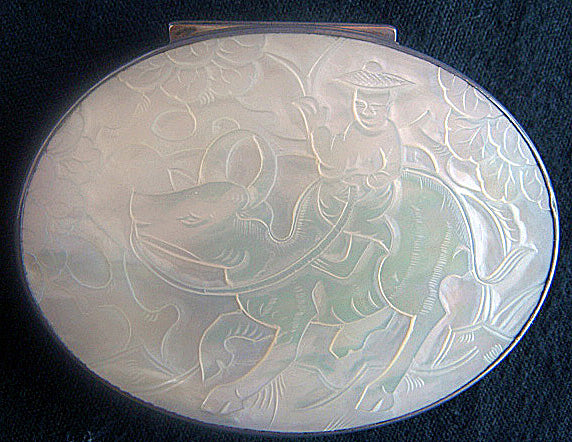 German Mother of Pearl Snuff Box