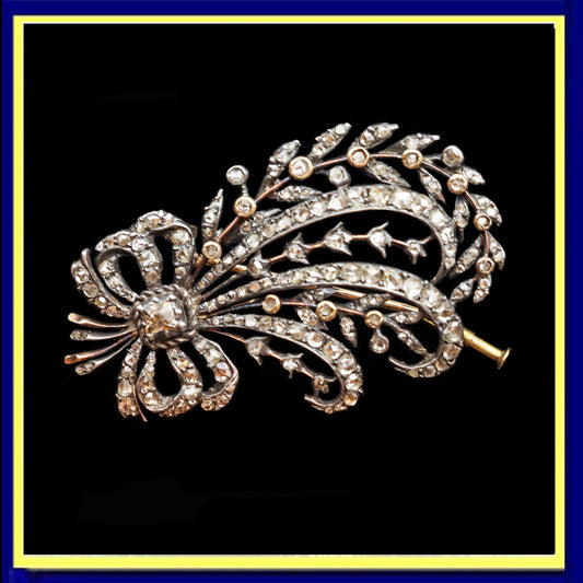 Georgian aigrette diamonds gold silver French