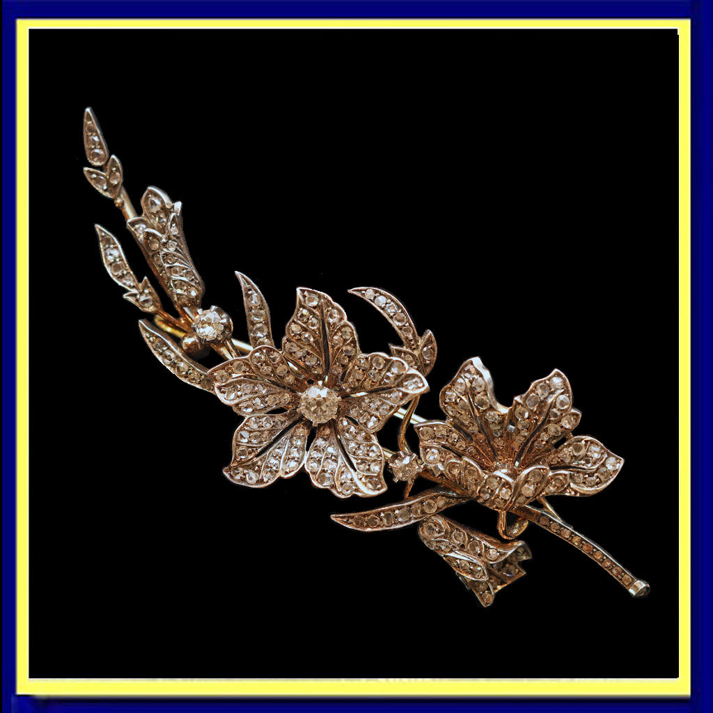 antique Victorian diamond brooch