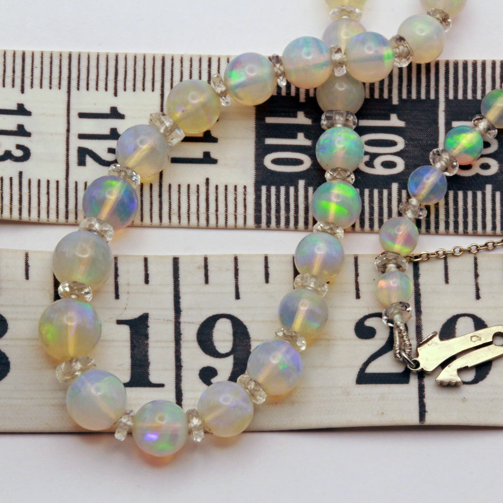 Large Vibrant Crystal Opal Pendant Necklace 14K & 10K Gold