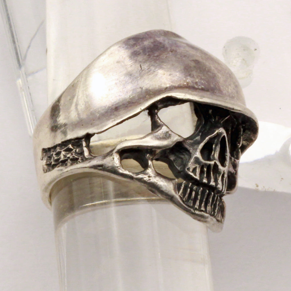 Skull ring sterling silver Man's Biker Hell's Angels Goth jewelry