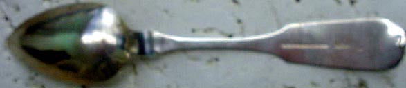 Antique early American coin silver spoon Nicholas Le Huray Philadelphia (7535)