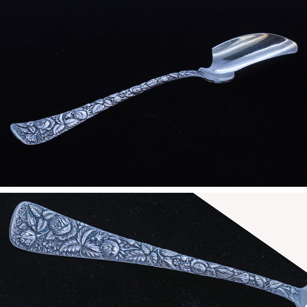 Antique Sterling Silver Cheese Scoop Server Repousse Arlington Towle (2166)