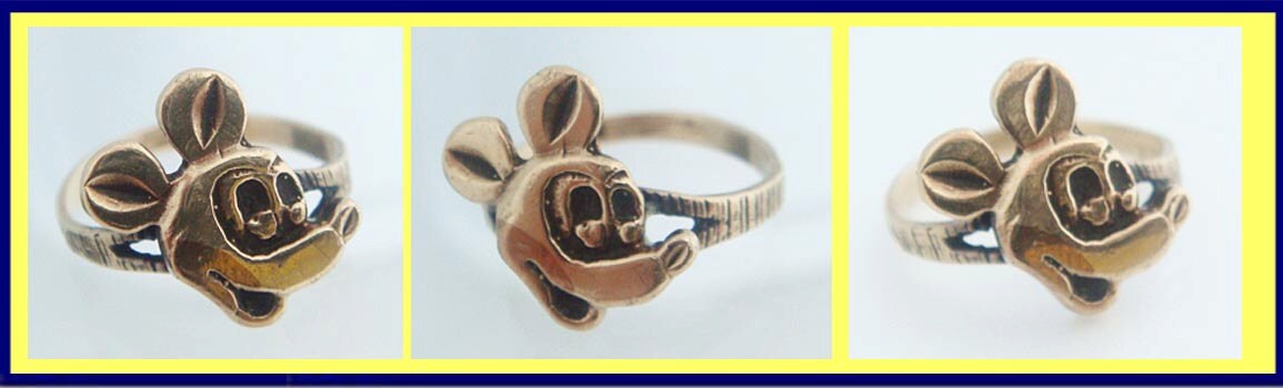 Vintage mickey clearance mouse ring