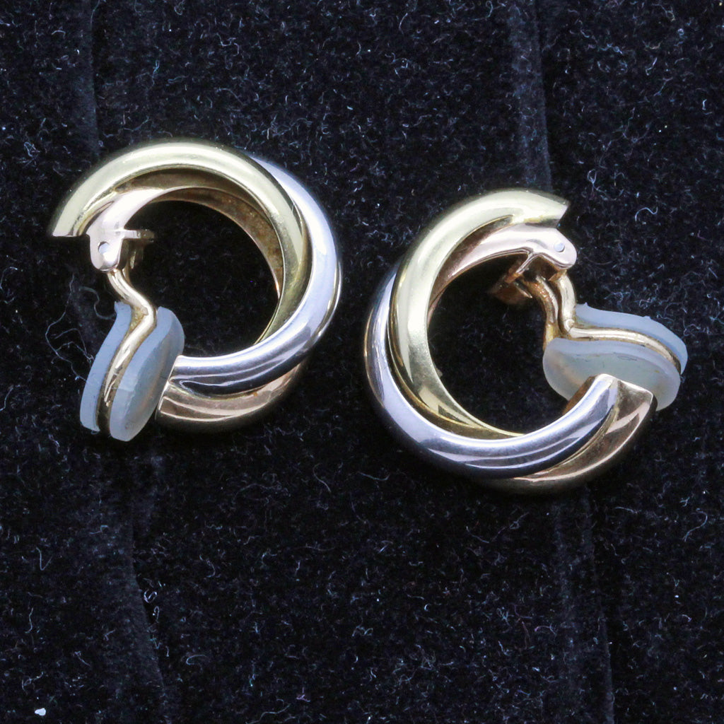 cartier silver hoop earrings